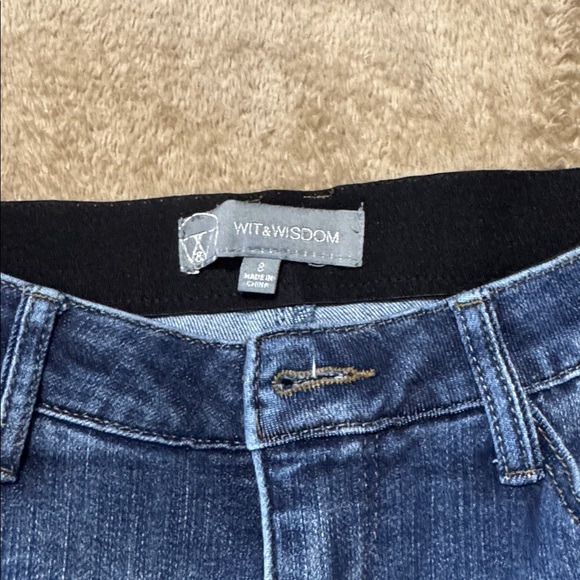 Wit & Wisdom Logan High Rise Ankle Dark Blue Straight Leg Jeans - Picture 5 of 14